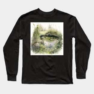 Watercolor Coy Pond Long Sleeve T-Shirt